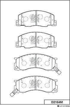 Тормозные колодки MK Kashiyama. Артикул D2164M