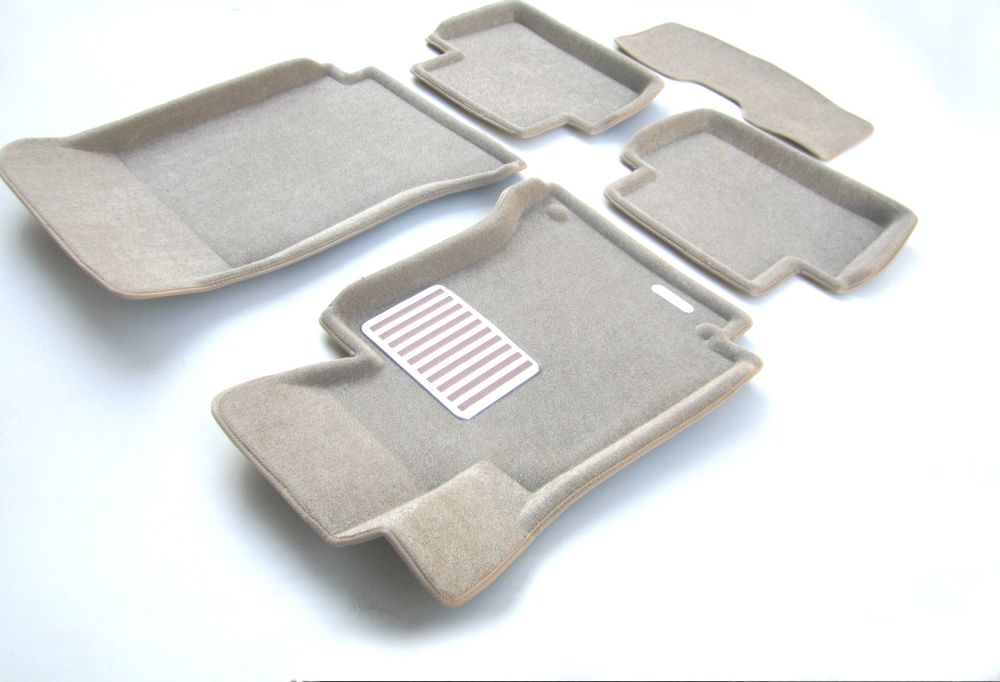 Коврики текстильные Euromat 3D Lux для салона Mercedes-Benz C-Класс W204 2008-2014 Бежевые. Артикул EM3D-003503T