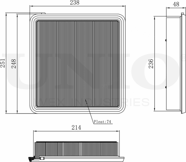 Фильтр воздушный (Unio). Артикул FLT-10025
