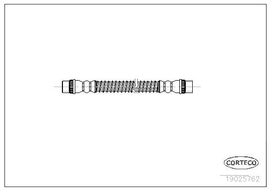 Тормозной шланг Corteco задний для Lancia Phedra 2002-2010. Артикул 19025762