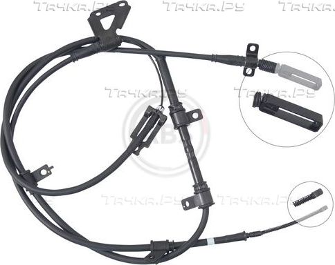 Трос ручника (тросик ручного тормоза) ABS. Артикул K17532