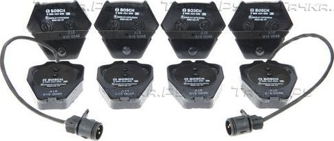 Тормозные колодки Bosch (Low-Metallic) передние для Audi A8 I (D2) 1998-2002. Артикул 0 986 424 689