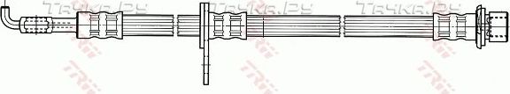 Тормозной шланг TRW передний левый для Toyota Corolla Verso I 2001-2004. Артикул PHD926