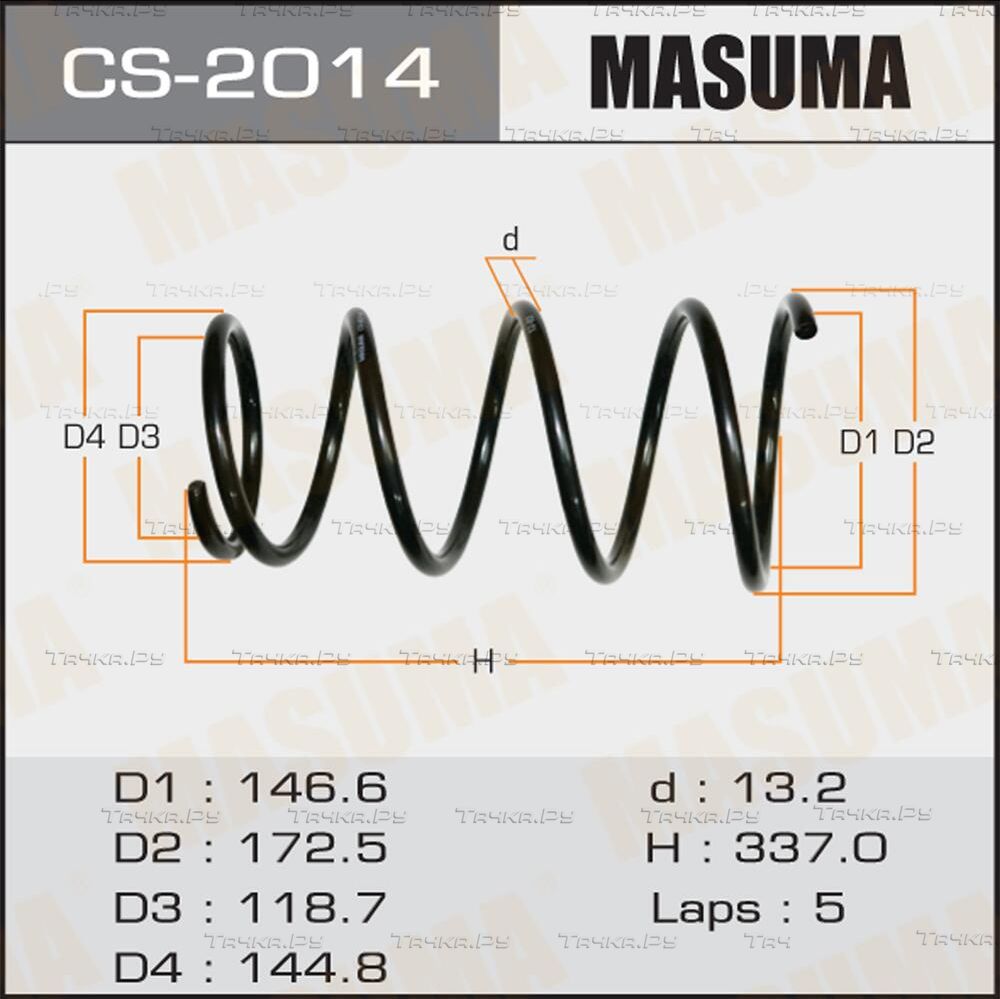 Пружина подвески Masuma. Артикул CS-2014