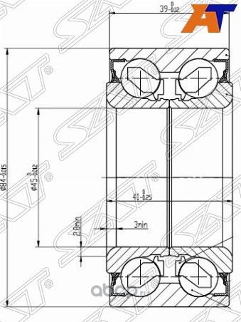 ПОДШИПНИК FR СТУПИЦЫ HYUNDAI SANTA FESONATAТАГАЗ (SAT). Артикул ST517203A101