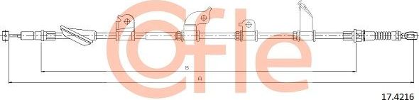 Трос ручника (тросик ручного тормоза) Cofle. Артикул 92.17.4216