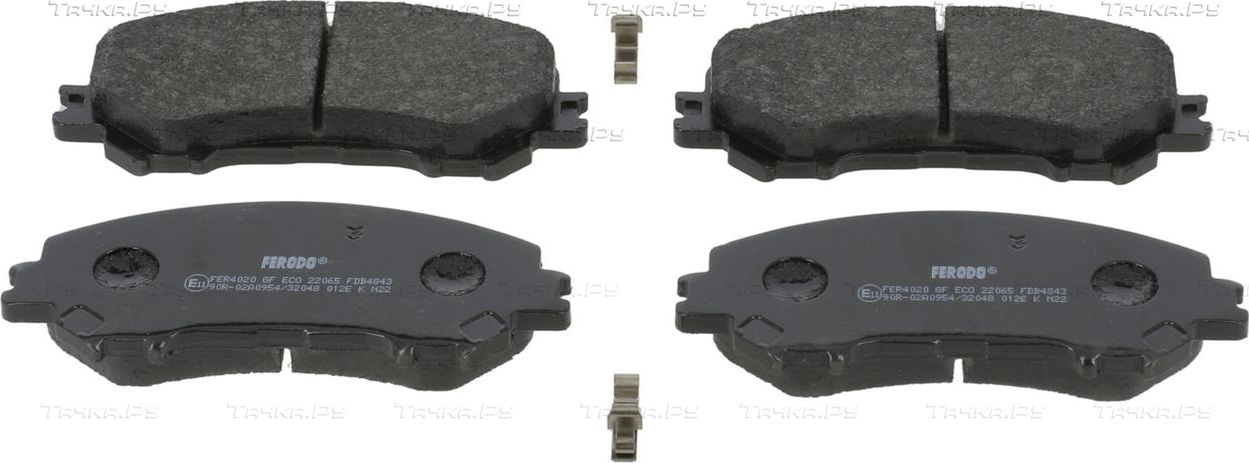 Тормозные колодки Ferodo Premier Eco Friction передние для Nissan Qashqai II 2013-2026. Артикул FDB4843