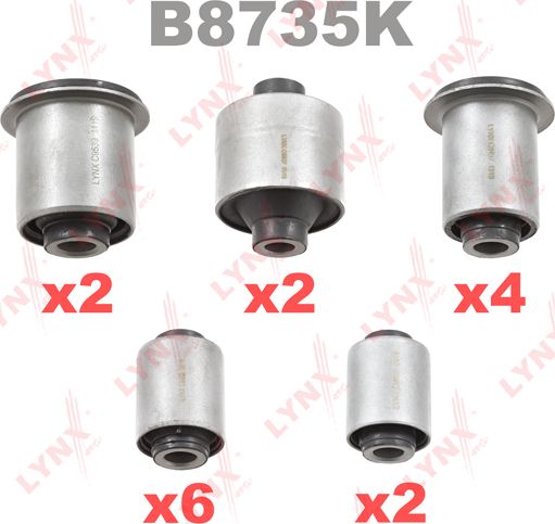 Сайлентблок заднего рычага подвески LYNXauto KIT. Артикул B8735K