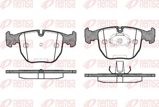 Тормозные колодки Remsa передние для BMW X3 I (E83) 2003-2011. Артикул 0596.10