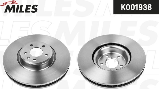 Диск тормозной AUDI Q5 16-/Q7 15-/VW TOUAREG 18- передний вент. D 349мм. (Miles). Артикул K001938