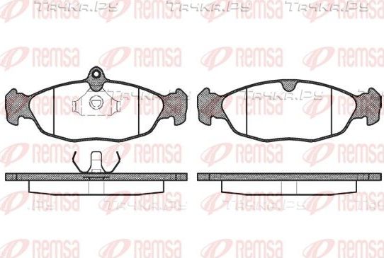 Тормозные колодки Remsa передние для Opel Astra G 1998-2005. Артикул 0393.00