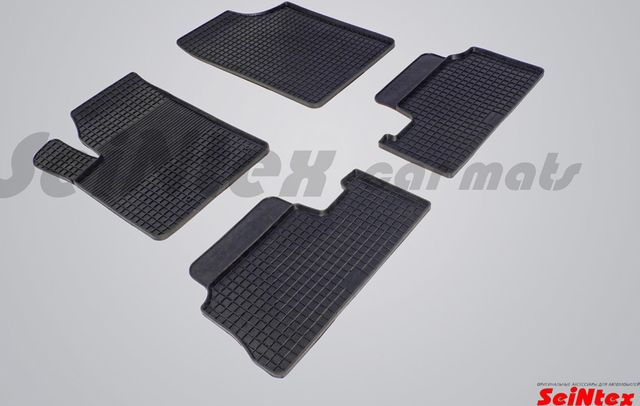 Коврики резиновые Seintex с узором сетка для салона Citroen Berlingo I 1996-2008. Артикул 00682