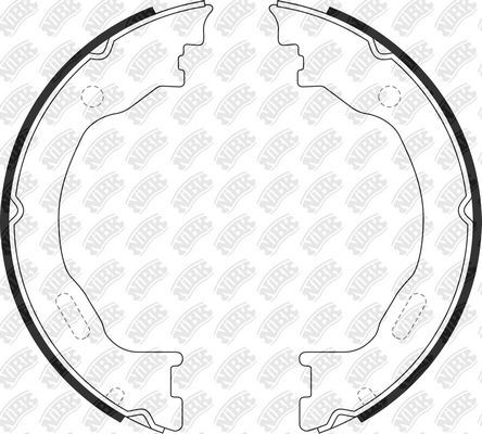 Тормозные колодки (стояночная тормозная система) NiBK задние для Dodge Challenger III 2008-2026. Артикул FN0719