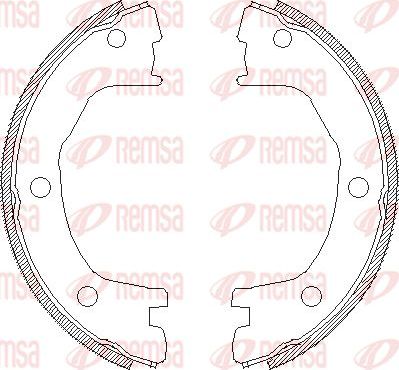 Тормозные колодки (стояночная тормозная система) Remsa. Артикул 4712.00