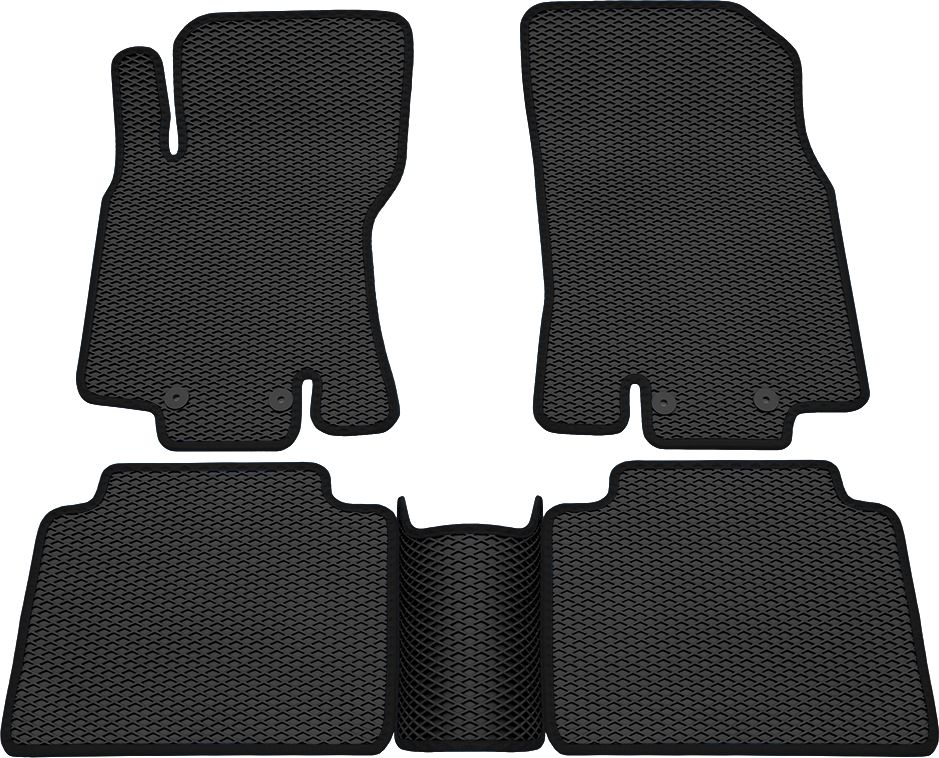 Коврики Rezkon EVA для салона Nissan X-Trail T32 2015-2026 Черный кант. Артикул 9025035201