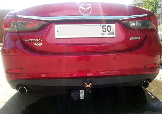 Фаркоп AvtoS для Mazda 6 седан 2012-2024. Артикул MZ 03