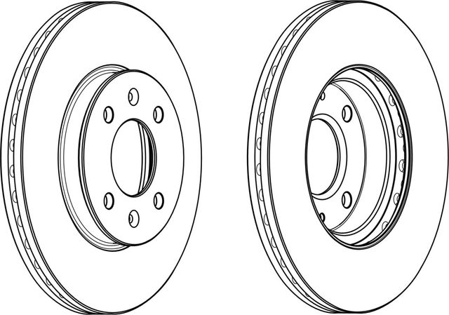 Тормозной диск Ferodo Premier передний для Kia Rio III 2012-2017. Артикул DDF2089C