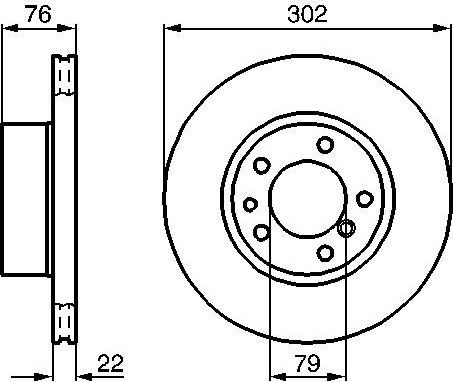 Тормозной диск Bosch передний для BMW 7 II (E32) 1992-1994. Артикул 0 986 478 318