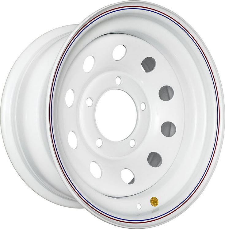 Колёсный диск OFF-ROAD Wheels усиленный стальной белый 5x150 8xR16 d113 ET-3 для Toyota Land Cruiser 105 1998-2007. Артикул 1680-55013WH-3