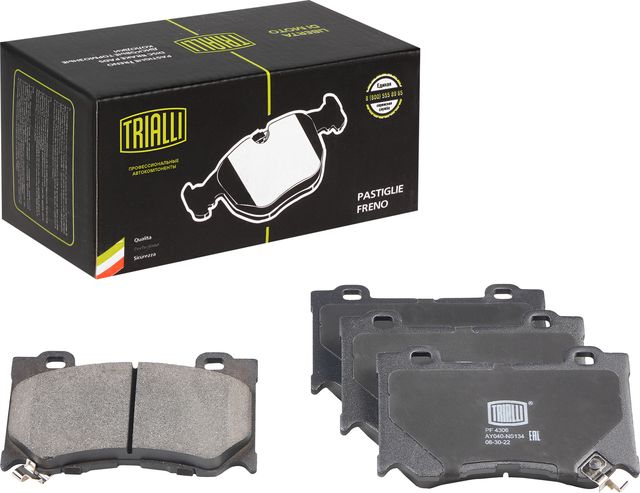 Тормозные колодки Trialli (Low-Metallic) передние для Infiniti QX70 2013-2017. Артикул PF 4306