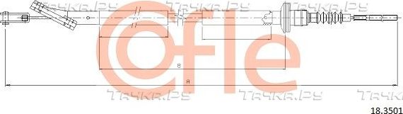 Трос сцепления Cofle для Daewoo Kalos 2002-2007. Артикул 92.18.3501