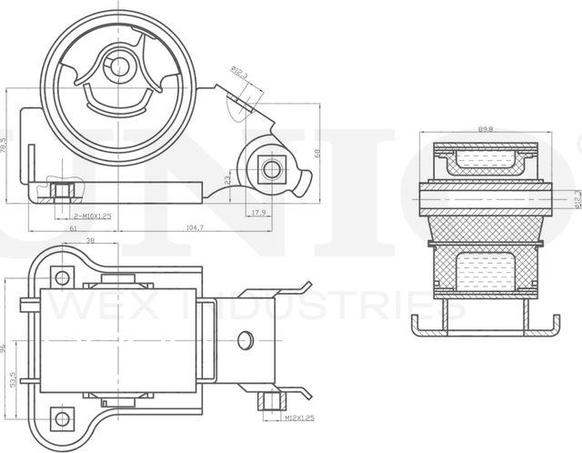 Опора двигателя (Unio). Артикул RMP-15083