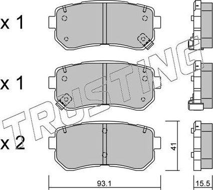 Тормозные колодки Trusting. Артикул 741.0