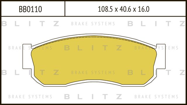 Колодки тормозные дисковые | перед | (Blitz) Blitz. Артикул BB0110