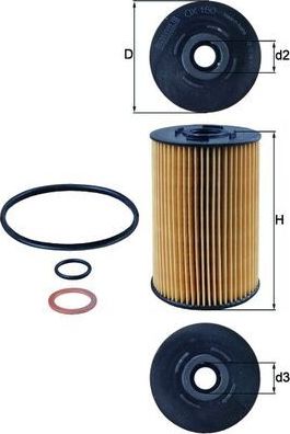 Масляный фильтр Mahle. Артикул OX 150D1