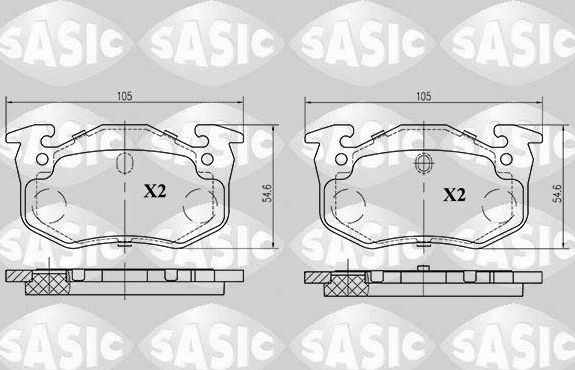 Тормозные колодки Sasic. Артикул 6210011