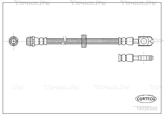 Тормозной шланг Corteco передний для SEAT Toledo II 1998-2006. Артикул 19026392