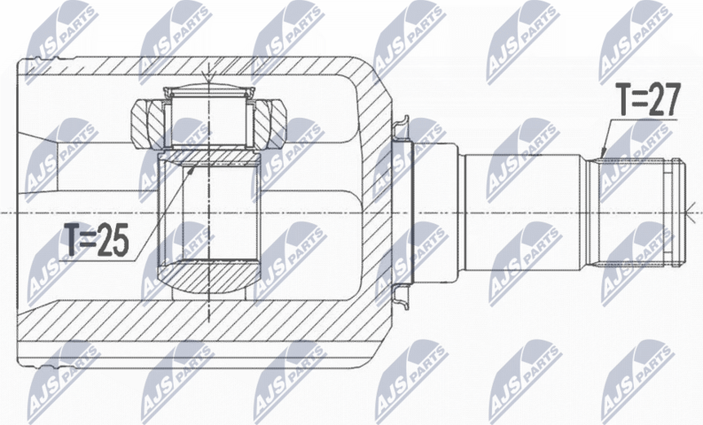 Шрус внутренний (граната) NTY. Артикул NPW-ME-099