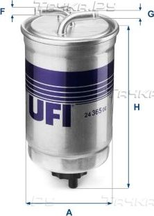 Топливный фильтр UFI для Ford Fiesta II 1989-1992. Артикул 24.365.00