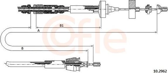 Трос сцепления Cofle. Артикул 10.2962