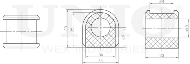 Втулка стабилизатора (Unio). Артикул RMP-10167