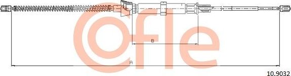 Трос ручника (тросик ручного тормоза) Cofle. Артикул 10.9032
