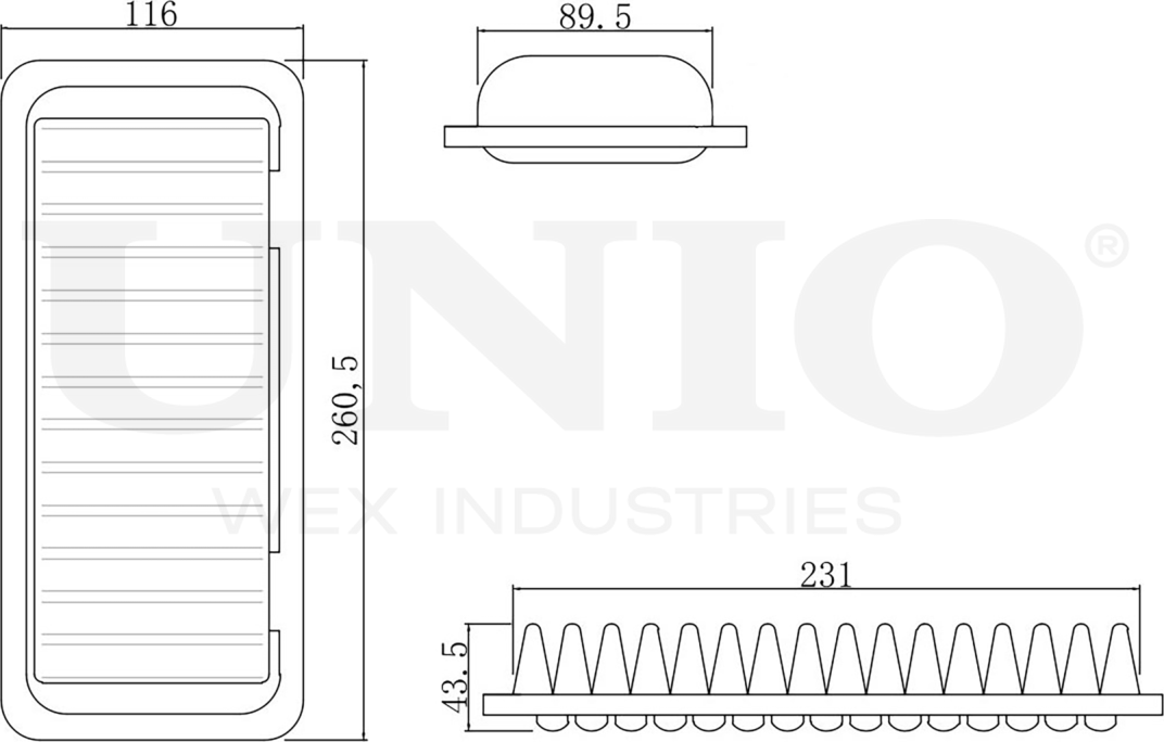 Фильтр воздушный (Unio). Артикул FLT-10056