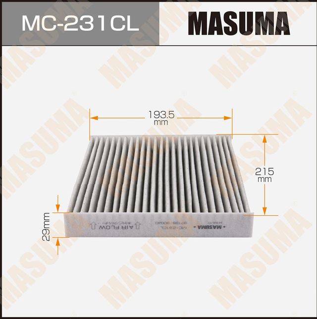 Салонный фильтр Masuma для Toyota Prius III (XW30) 2012-2011. Артикул MC-231CL