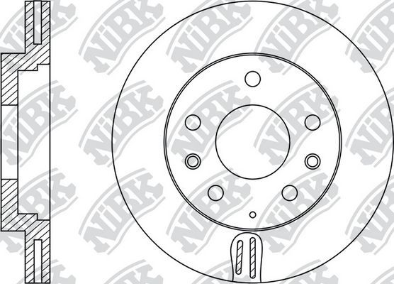 Тормозной диск NiBK передний для Mazda Premacy I (CP) 2000-2005. Артикул RN1513