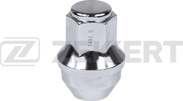 Гайка колесная  конус  M14 x 1 5  L=45  ключ 21  Хром Zekkert. Артикул BE-4326