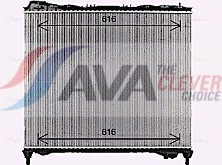 Радиатор охлаждения двигателя AVA. Артикул AU2337