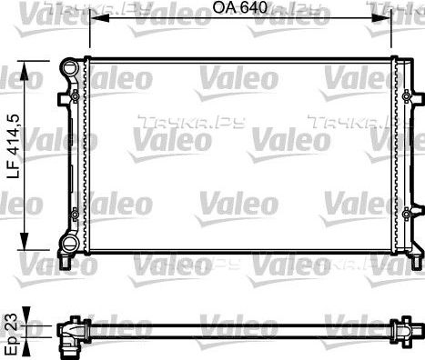 Радиатор охлаждения двигателя Valeo для Volkswagen Caddy III 2004-2015. Артикул 734332