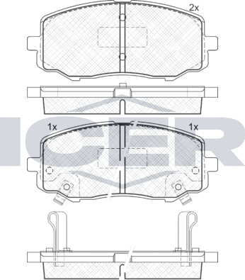 Тормозные колодки Icer. Артикул 181937