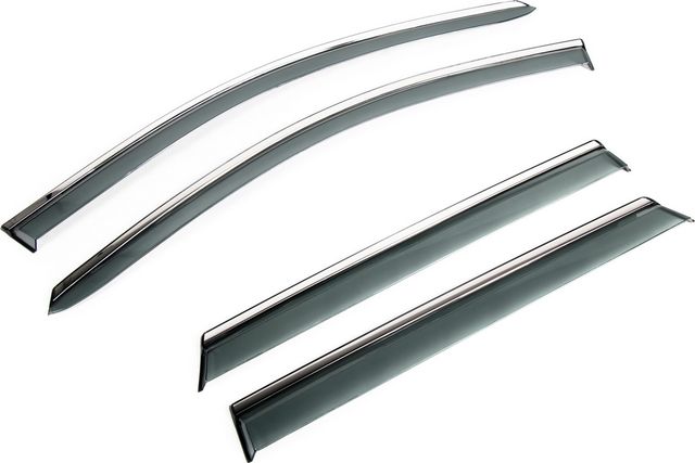 Дефлекторы Rival с молдингом для окон Nissan Qashqai II 2014-2021. Артикул 84105001