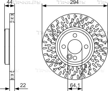 Тормозной диск Bosch передний для MINI Roadster R59 2011-2015. Артикул 0 986 479 A69