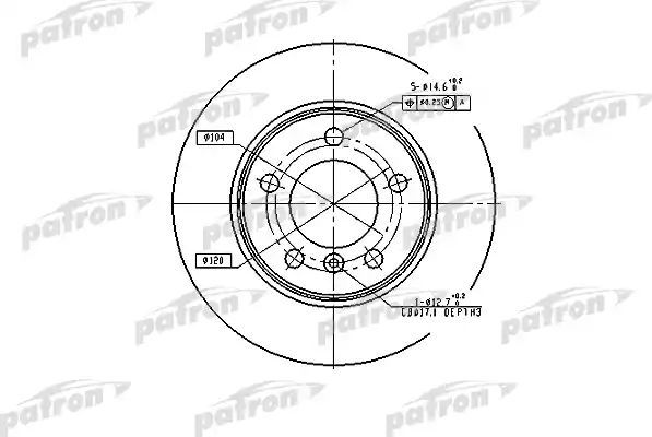 Тормозной диск Patron. Артикул PBD1539