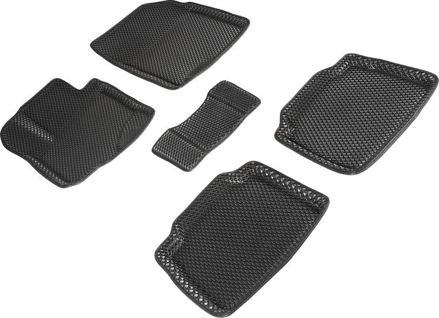 Коврики Seintex 3D EVA ромб для салона Suzuki SX4 II 2013-2026 ЧЕРНЫЕ. Артикул 95348