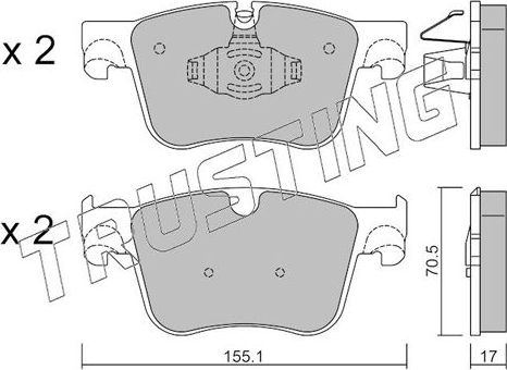 Тормозные колодки Trusting. Артикул 1001.1