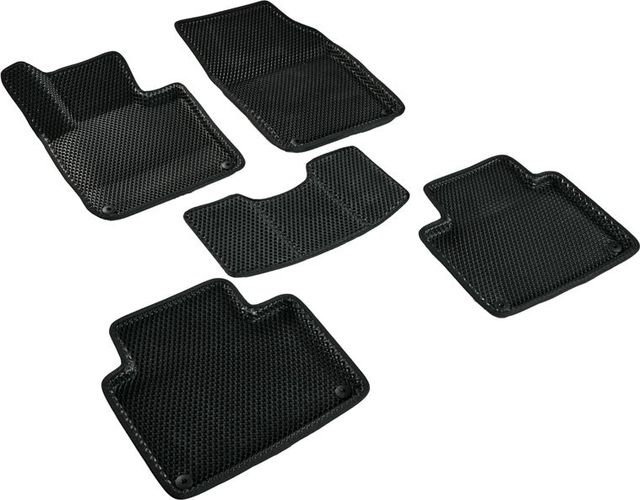 Коврики Seintex 3D EVA Ромб для салона Volvo S90 II 2016-2026 ЧЕРНЫЕ. Артикул 98444