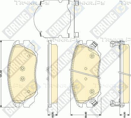 Тормозные колодки Girling. Артикул 6117829